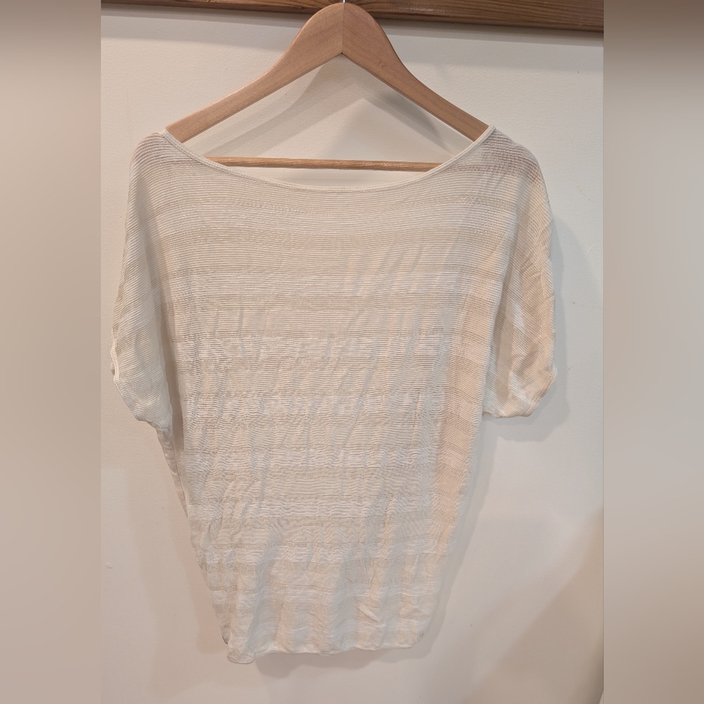 Hard Tail Cream Ribbed Top